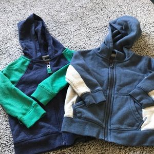 18month zip up hoodies